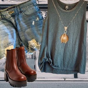 bobeau•burnout side tie tank